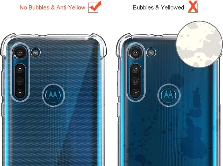 Produktbild Screenguard Motorola Moto G8 Power Hülle Crystal Soft Airbag Bumper (Motorola Moto G8 Power)