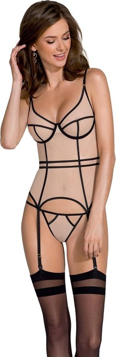 Produktbild Passion PE Serara corset & thong beige L/XL (L)
