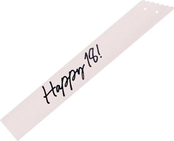 Immagine prodotto Partydeco Schärpe „Happy 18“ – Creme & schwarz