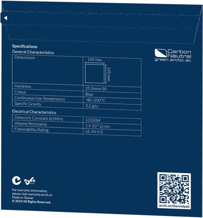 Productafbeelding Arctic Warmtegeleidingskussen 0,5 mm (0.50 mm, 6 W/m K)