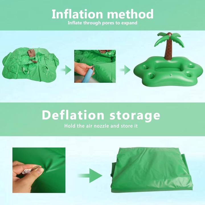 Actual product image Splash & Fun Inflatable pool cup holder palm tree