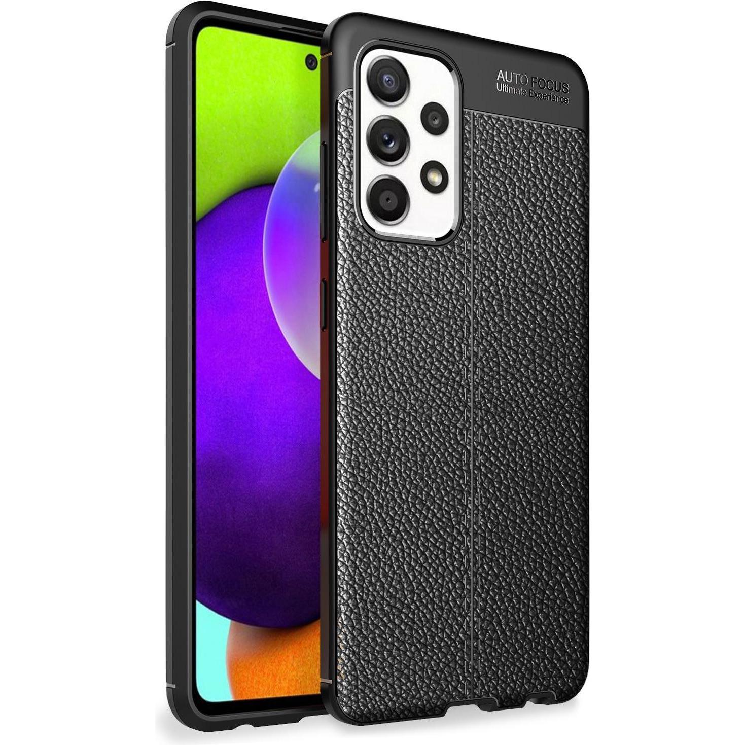 Nalia Leder Look Silikon Handyhülle (Samsung Galaxy A52, Samsung Galaxy A52 5G, Samsung Galaxy A52s 5G), Smartphone Hüll...