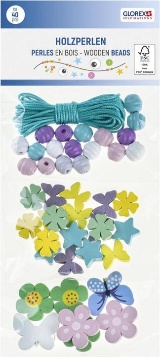 Immagine prodotto Glorex Perline di legno farfalla-40pz.