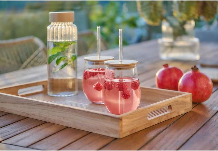 Immagine prodotto Zeller Present Bicchiere con coperchio in bambù (0.50 l, 1x)