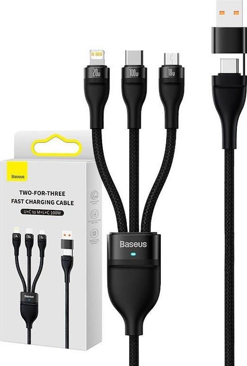 Productafbeelding Baseus Flash serie II USB Type C (1.20 m, USB 3.2 Gen 1)