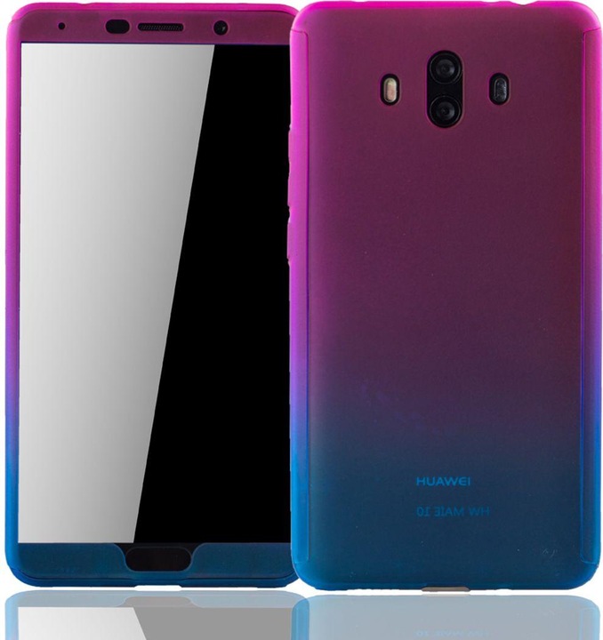Actual product image König Design Case Mobile Protection for Huawei Mate 10 Full Case Cover Screen Protector Bumper Blue