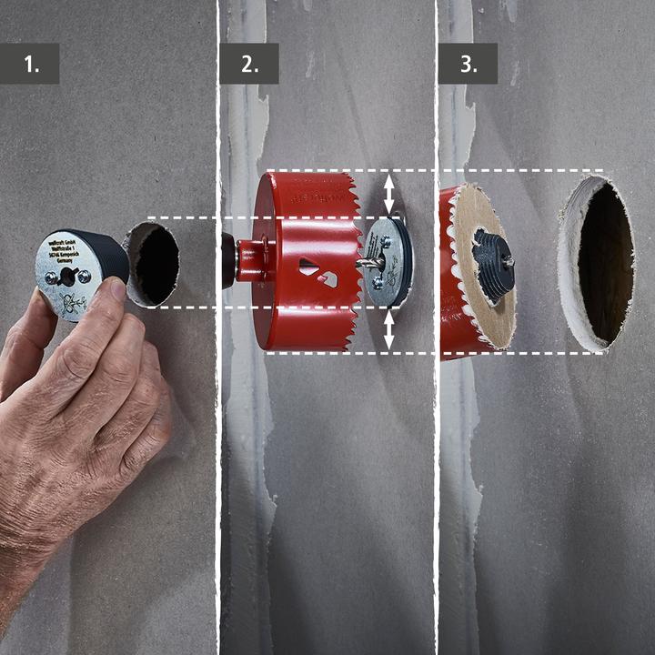 Produktbild wolfcraft 1 Aufbohrhilfeset Ø35-70mm (70 mm)