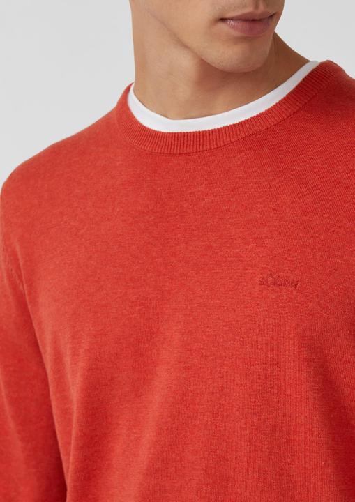 Produktbild s.Oliver Strickpullover Baumwollpullover mit Logo-Stickerei (XL)