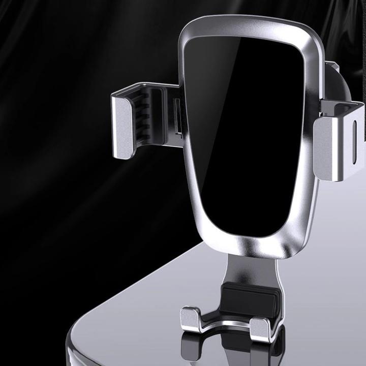 Actual product image Hurtel Gravity smartphone car holder, black air vent grille (YC08)