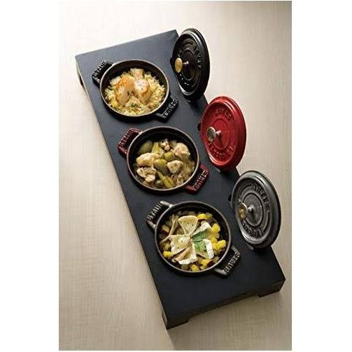 Thumbnail - Staub, Serviergeschirr, 3er Ständer für Cocottes schwarz, 42x16cm