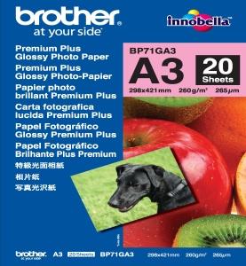 Image du produit Brother Premium Plus Glossy (260 g/m², A3, 20 pcs)