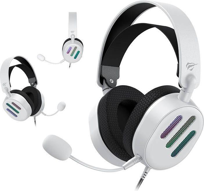 Actual product image Havit Gaming Headphones H2038U RGB (white) (Cable)