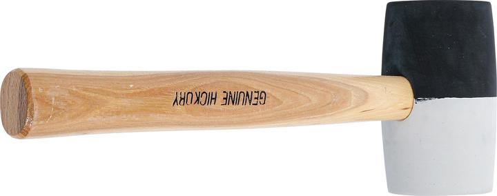 Produktbild BGS Gummihammer | Hickory-Stiel | schwarz-weisser Kopf | Ø 63 mm | 840 g (840 g)