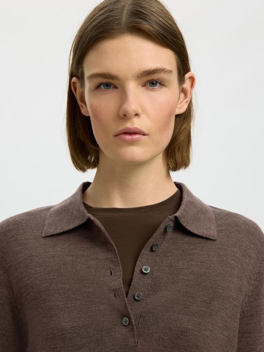 Produktbild Selected Slfthea Ls Knit Merino Collar Neck Noos (M)