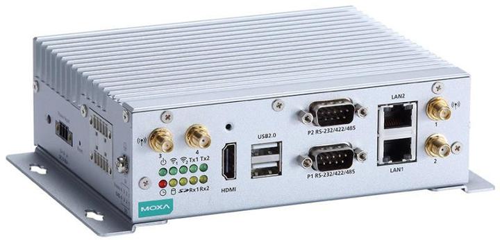 Actual product image Moxa Iot Computer. E3826/4Gb/8Gb/5Xsma/Lte Hs V2201-E2-W-T