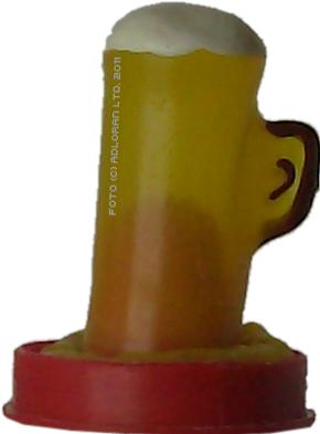 Produktbild Erco Bierglas Motiv Scherzkondom Gelb Handbemalt (1 Stk.)