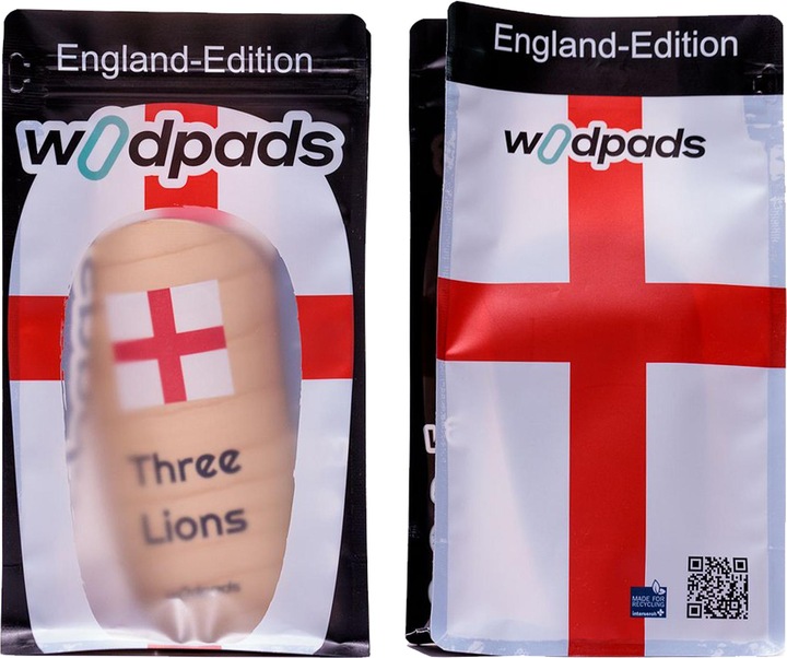 Actual product image Woodpads England shin guards (M)
