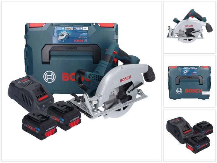 Productafbeelding Bosch Professional GKS 18V-70 L snoerloze handcirkelzaag (2xPC5,5Ah) (06016B9002)