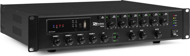 Actual product image Power Dynamics PMP240 6 Zone amplifier - Perfect for broadcaster installations - With Bluetooth - 24 (Amplifier)