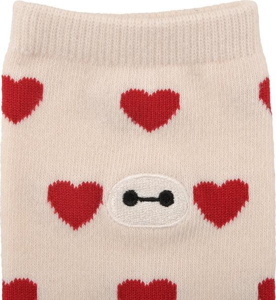 Actual product image Disney Baymax heart pattern socks with face embroidery - Socks (36 - 39)