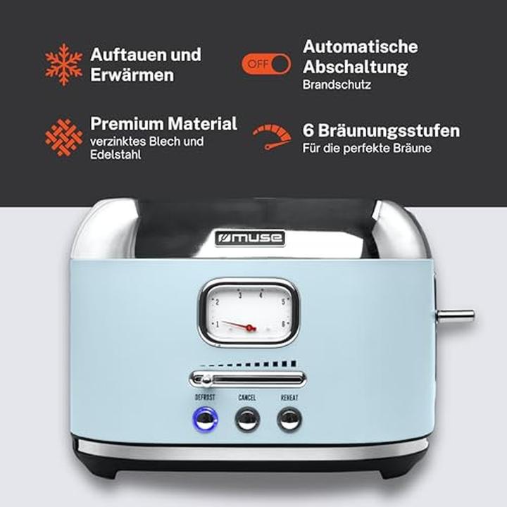 Produktbild Muse MS120 VB EdelstahlToasterPastell Blau