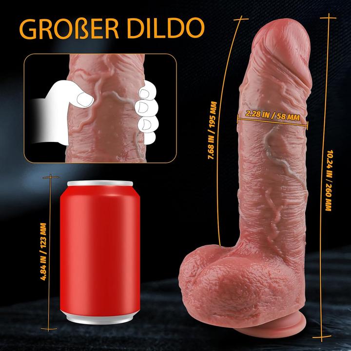Produktbild No Name Vibrator Dildo mit 9 Modi und Saugnapf