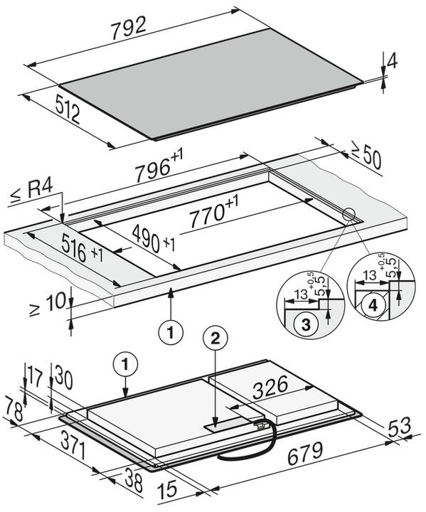 Produktbild Miele KM 8486 FX (79.20 cm, Induktionskochfeld)