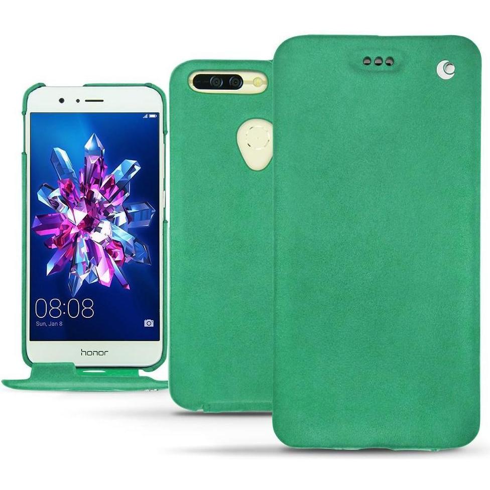 Noreve Lederschutzhülle vertikal (Honor 8 Pro), Smartphone Hülle, Grün