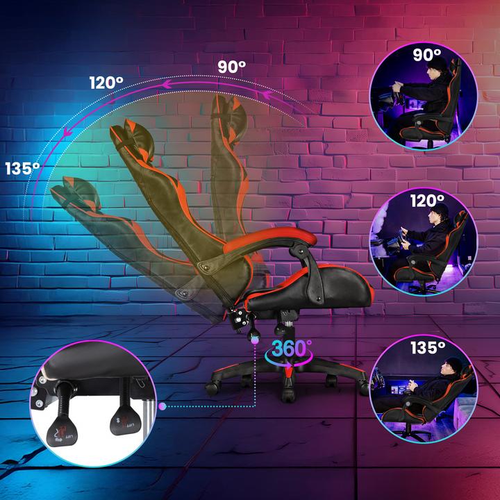 Actual product image Extralink Gaming chair | office rotating bucket black and red G-522