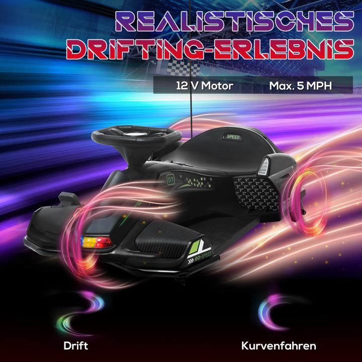 Actual product image Homcom Kinder Elektro Gokart Kunststoff, Metall Schwarz