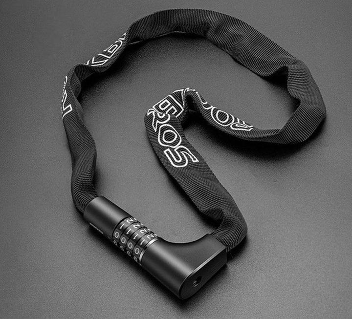 Image du produit Rockbros 3230002001 antivol pour vélo avec combinaison et clé - noir (95 cm)