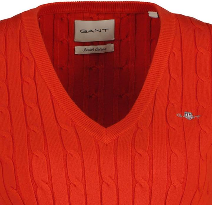Produktbild GANT Stretch Cotton Cable V-Neck (L)