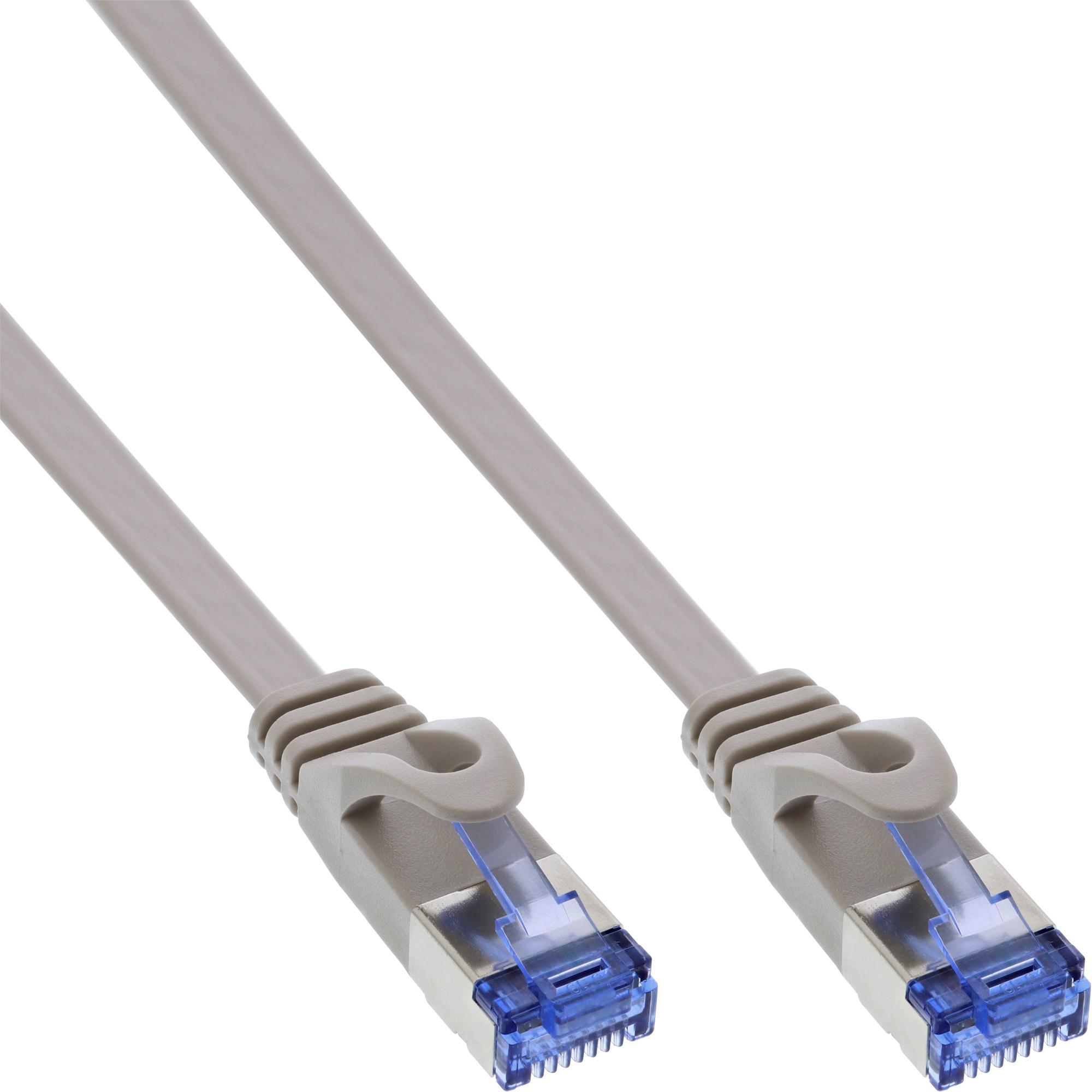 InLine Patchkabel flach (U/FTP, CAT6a, 10 m), Netzwerkkabel