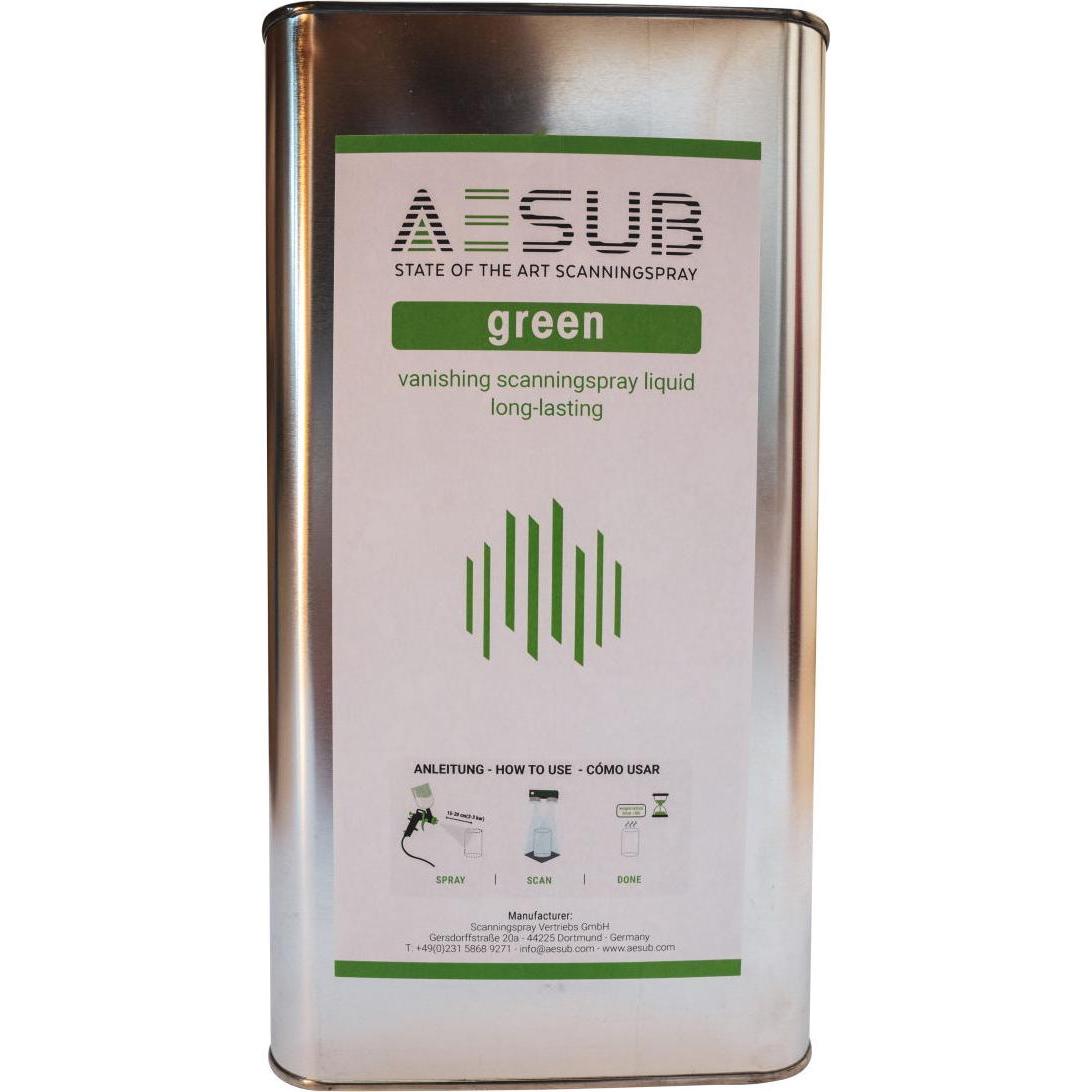 Aesub Scanningspray Spritzpistolenlösung grün 5000ml, 3D Scanner, Grün