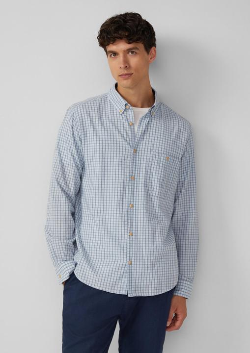 Immagine prodotto s.Oliver Regular Fit: Kariertes Baumwollhemd mit Struktur und Button-Down-Kragen (S)