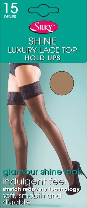 Produktbild Silky Shine Halterlose Strümpfe mit Spitzenabschluss (M)