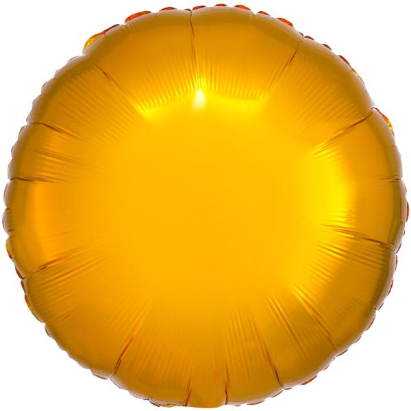 Amscan Standard Metallic Gold Folienballon Rund C16 lose