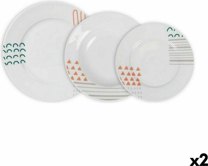 La Mer Geschirr-Set La Mediterránea Veronique kreisförmig 12 Stücke (2 Stück) (12 pcs.)