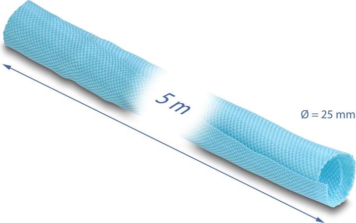 Actual product image Delock Cable conduit self closing 5 m x 25 mm Blue (Cable conduit, 500 cm)