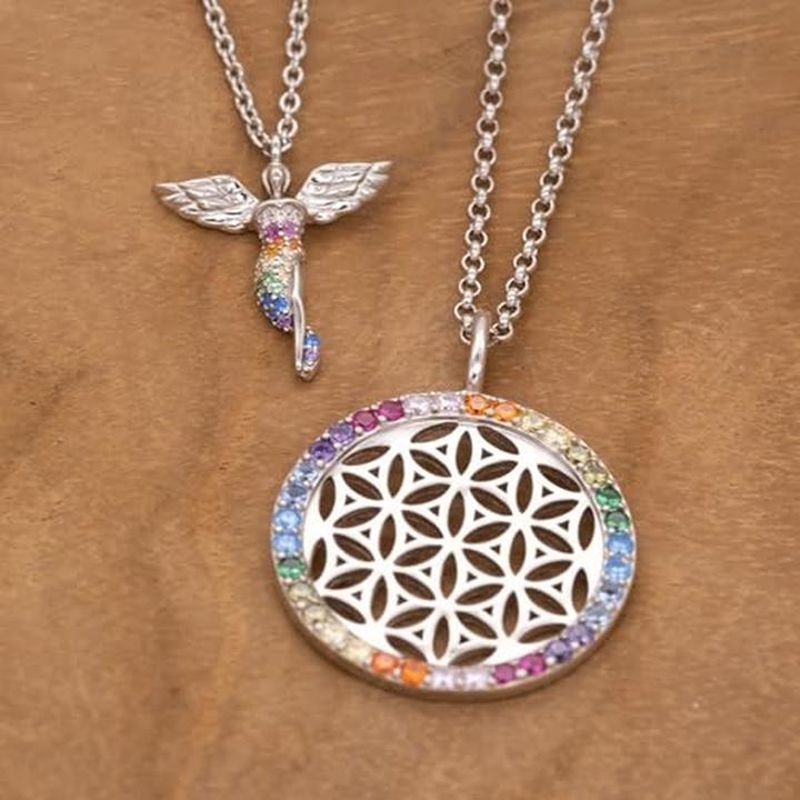 Immagine prodotto Engelsrufer Collana Fiore della Vita (Argento 925 rodiato, 50 cm)