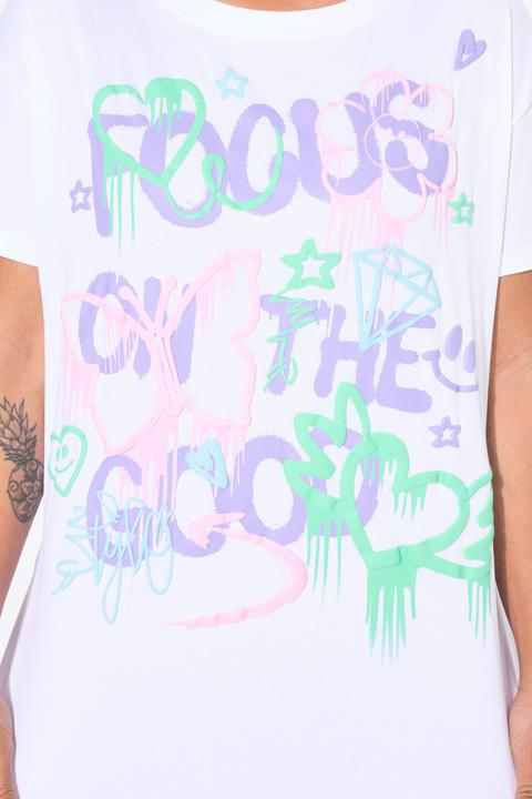 Actual product image Angel of Style T-Shirt, oversized, Graffitti-Schriftzug (54)
