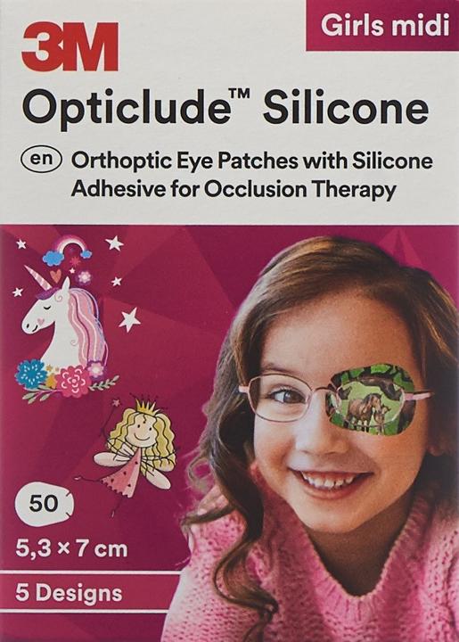 Actual product image 3M Silicone Augenverband 5.3x7cm Midi Girls (50 x)