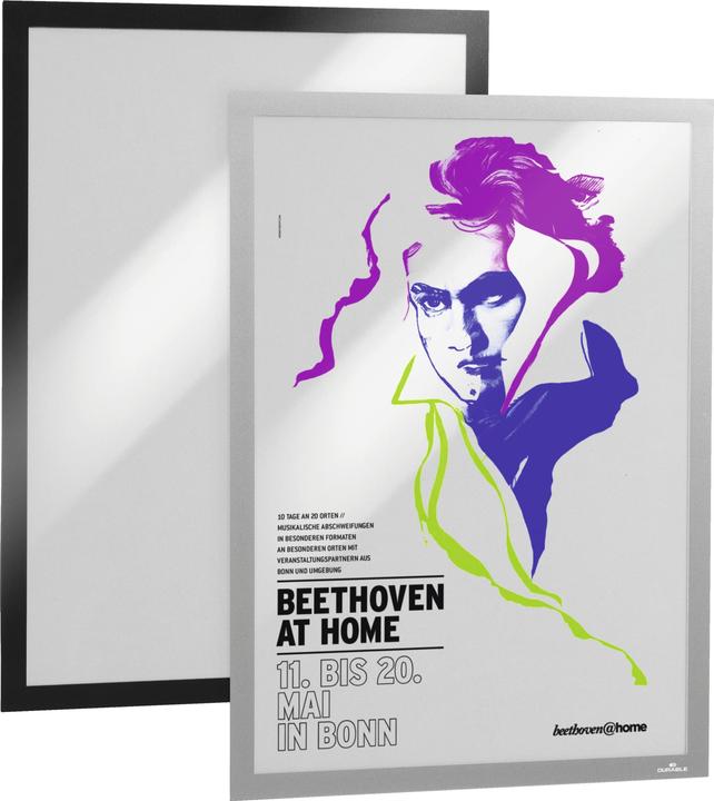 Actual product image Durable DURAFRAME® POSTER information frame, self-adhesive, for format A2, silver, pack