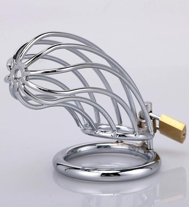 Actual product image XXdreamSToys Metal Cock Cage Banana Shape