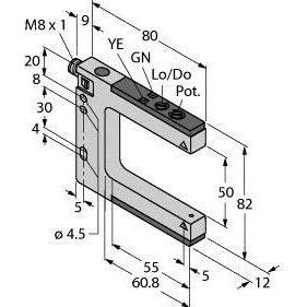 Turck, Materiale installazioni elettriche, Barriera luminosa a forcella con sensore ottico SLM50B6Q