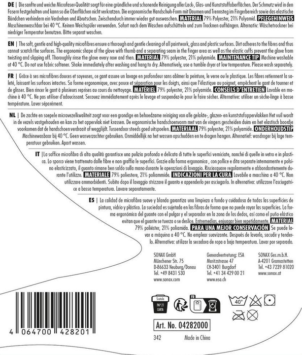 Actual product image Sonax WashingGlove