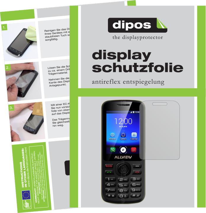 Dipos 2 Pellicole Protettive Antiriflesso Per Doro 8035 - Opache Anti-impronte - Made In Germany