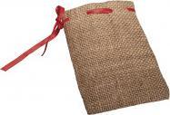 Rayher Jute Säckchen m. roter Kordel, 4 Stück (Geschenktüte, 4 x)