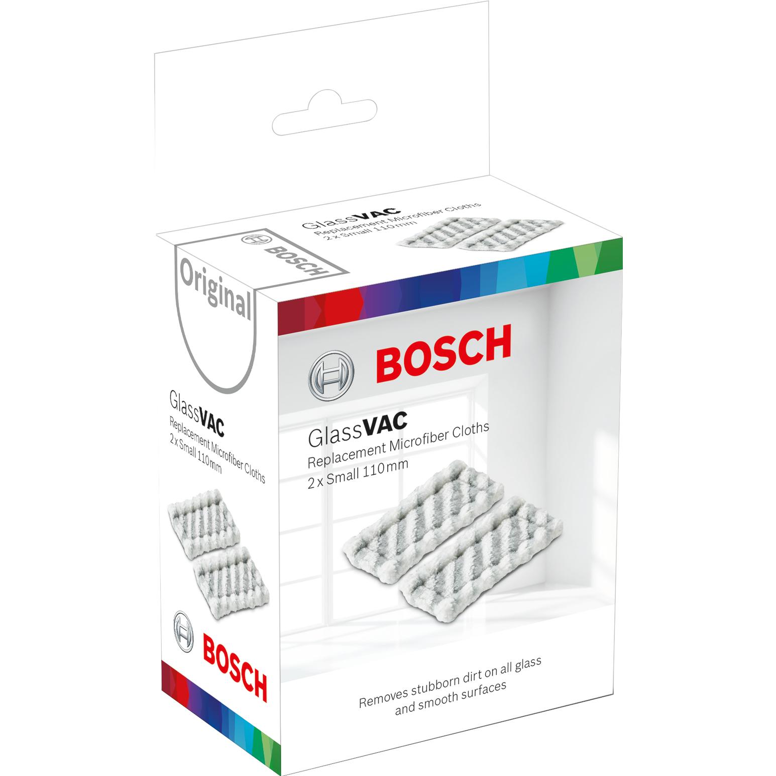 Thumbnail - Bosch Home & Garden Ersatzmikrofasertücher kurz für GlassVac, Fensterreiniger Zubehör, Weiss