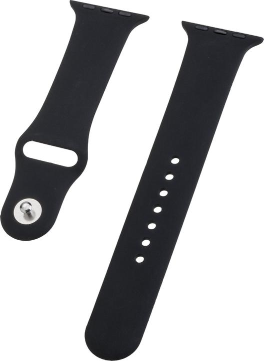 Peter Jäckel WATCH BAND for Apple Watch 41/40mm (Series 4 - 9)/ 38mm (Series 1 - 3) Silicon Black (Silicone)